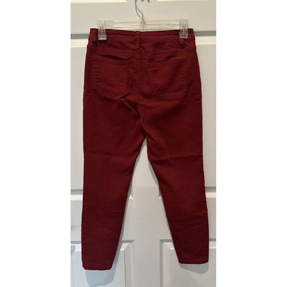 Women’s Tailormade Stretch Skinny Jeans Maroon Red - Size 6 - Picture 4 of 4